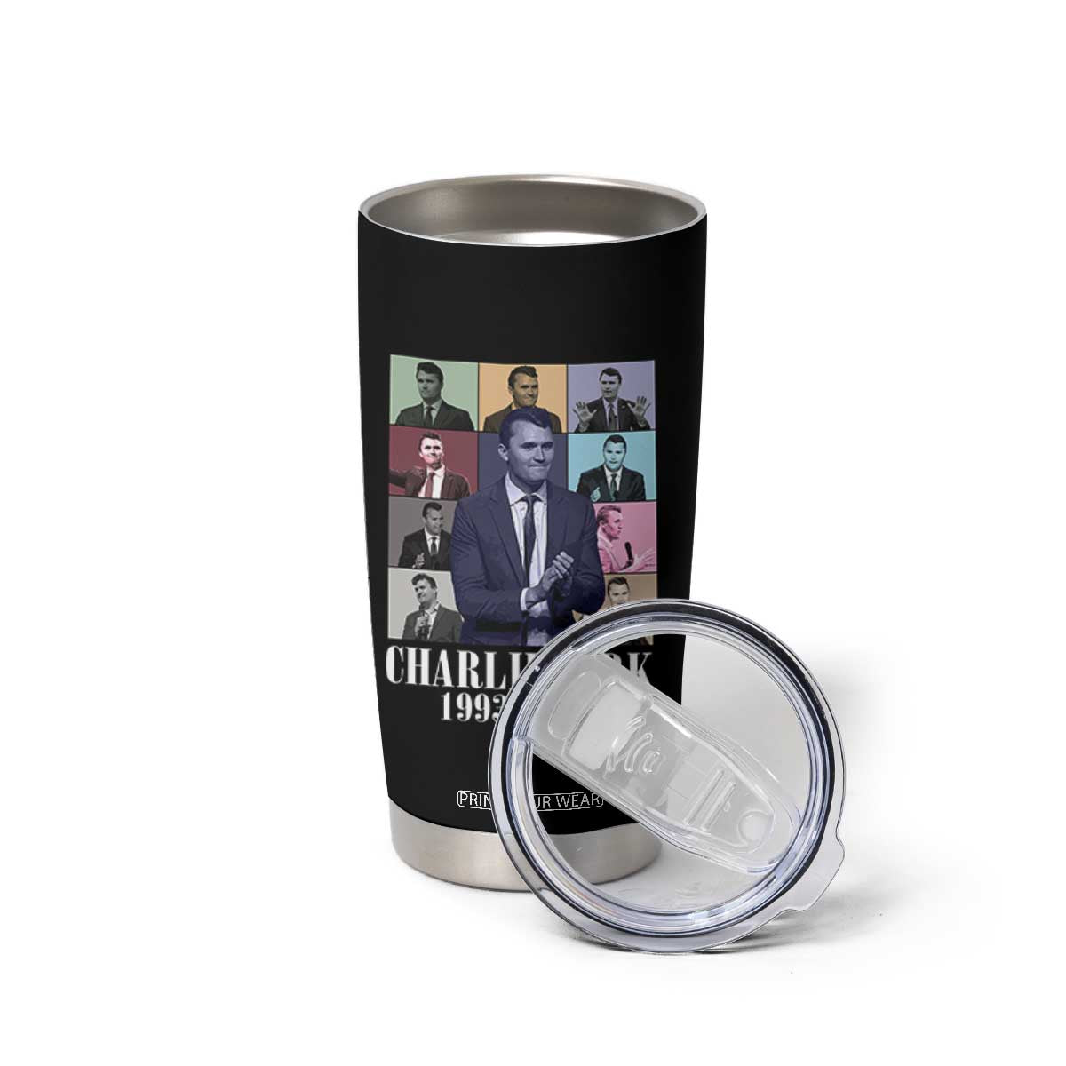 Legacy of Charlie Kirk Tumbler Cup 1993 2025 Memorial Pop Art Tribute Graphic TS02 Print Your Wear