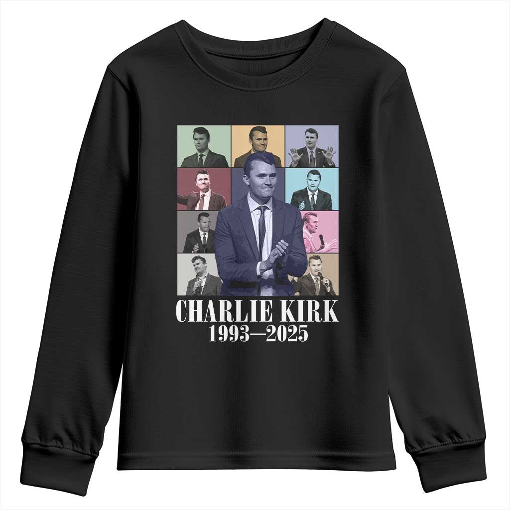 Legacy of Charlie Kirk Youth Sweatshirt 1993 2025 Memorial Pop Art Tribute Graphic TS02 Black Print Your Wear