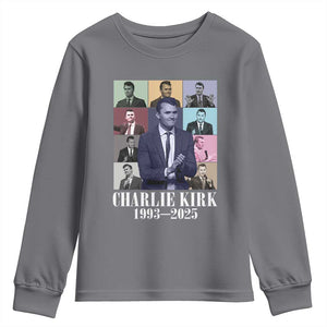 Legacy of Charlie Kirk Youth Sweatshirt 1993 2025 Memorial Pop Art Tribute Graphic TS02 Charcoal Print Your Wear
