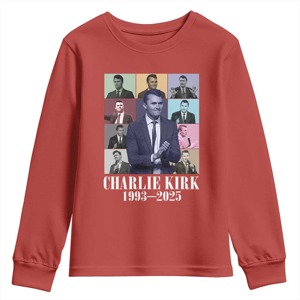 Legacy of Charlie Kirk Youth Sweatshirt 1993 2025 Memorial Pop Art Tribute Graphic TS02 Red Print Your Wear