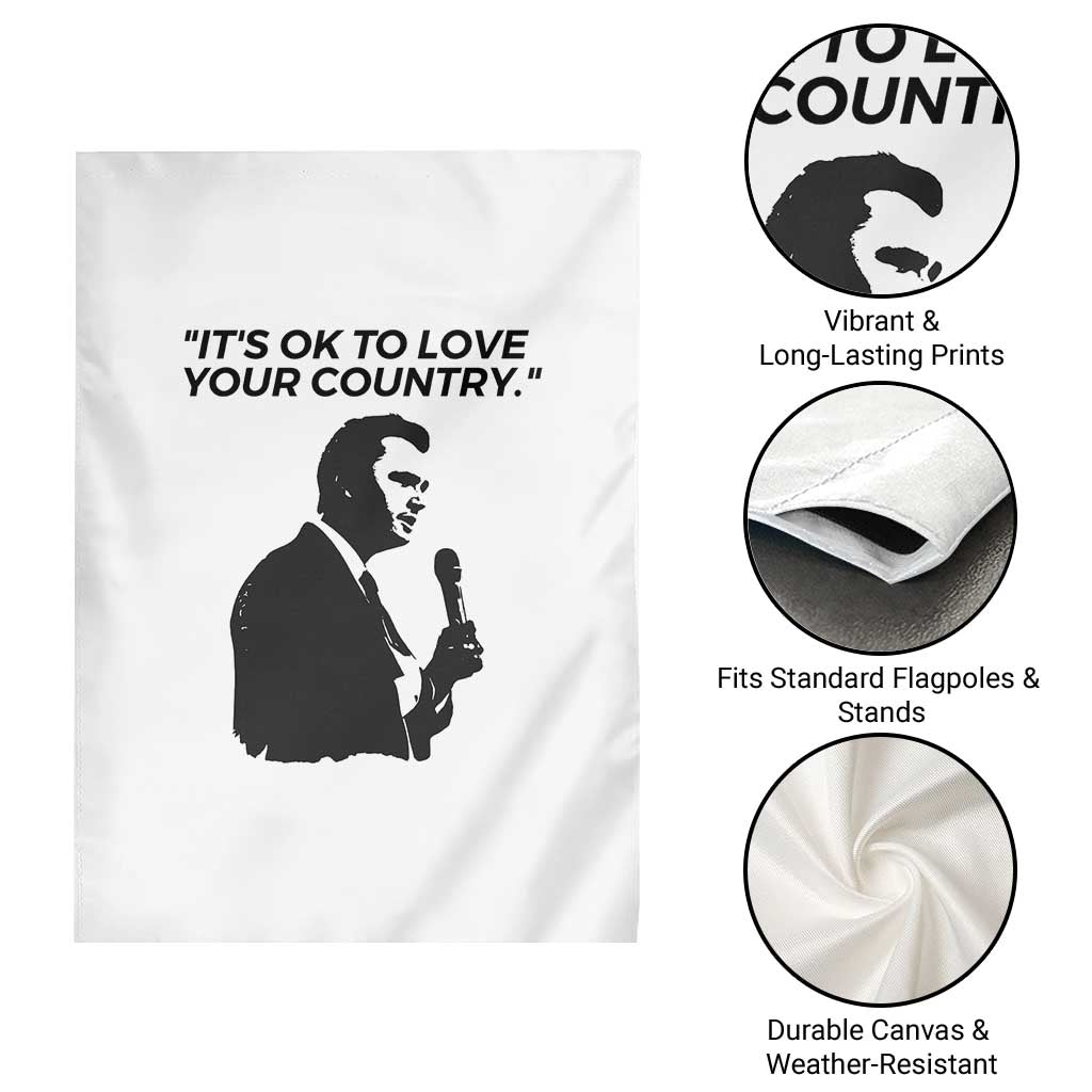 Patriotic Freedom Charlie Kirk Legacy Garden Flag Its OK to Love Your Country TS02 Print Your Wear