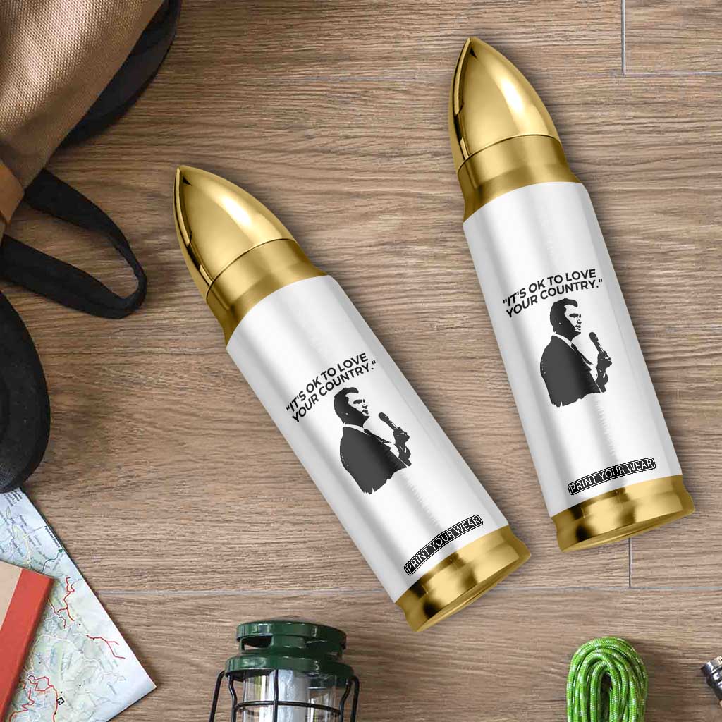 Patriotic Freedom Charlie Kirk Legacy Bullet Tumbler Its OK to Love Your Country TS02 Print Your Wear