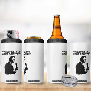 Patriotic Freedom Charlie Kirk Legacy 4 in 1 Can Cooler Tumbler Its OK to Love Your Country TS02 Print Your Wear