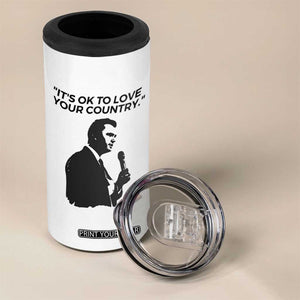 Patriotic Freedom Charlie Kirk Legacy 4 in 1 Can Cooler Tumbler Its OK to Love Your Country TS02 Print Your Wear