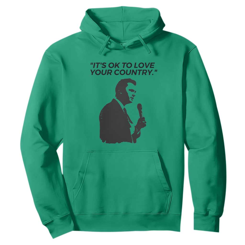 Patriotic Freedom Charlie Kirk Legacy Hoodie Its OK to Love Your Country TS02 Irish Green Print Your Wear