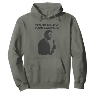 Patriotic Freedom Charlie Kirk Legacy Hoodie Its OK to Love Your Country TS02 Military Green Print Your Wear