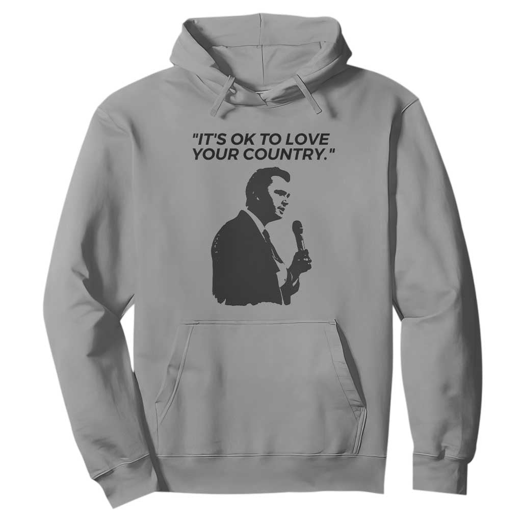 Patriotic Freedom Charlie Kirk Legacy Hoodie Its OK to Love Your Country TS02 Sport Gray Print Your Wear