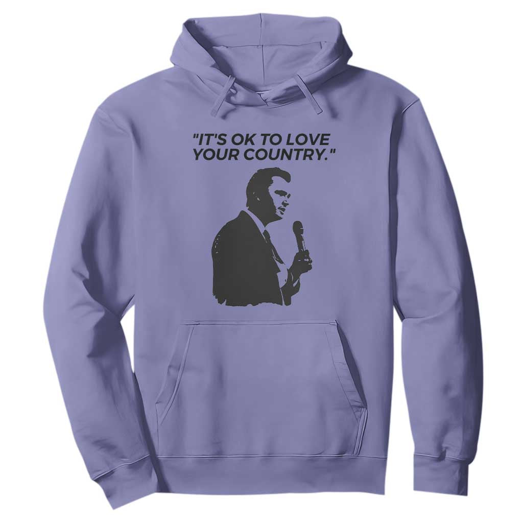 Patriotic Freedom Charlie Kirk Legacy Hoodie Its OK to Love Your Country TS02 Violet Print Your Wear