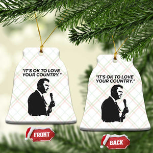 Patriotic Freedom Charlie Kirk Legacy Ceramic Ornament Its OK to Love Your Country TS02 Print Your Wear