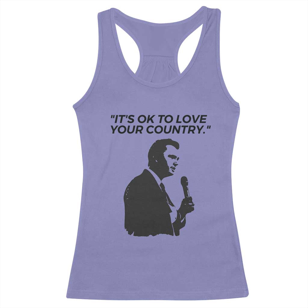 Patriotic Freedom Charlie Kirk Legacy Racerback Tank Top Its OK to Love Your Country TS02 Violet Print Your Wear