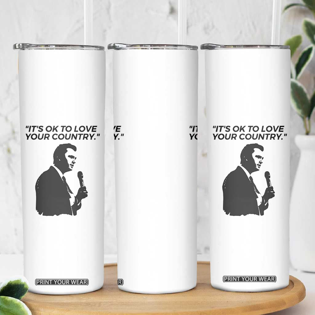 Patriotic Freedom Charlie Kirk Legacy Skinny Tumbler Its OK to Love Your Country TS02 Print Your Wear