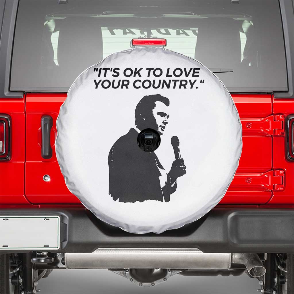 Patriotic Freedom Charlie Kirk Legacy Spare Tire Cover Its OK to Love Your Country TS02 White Print Your Wear