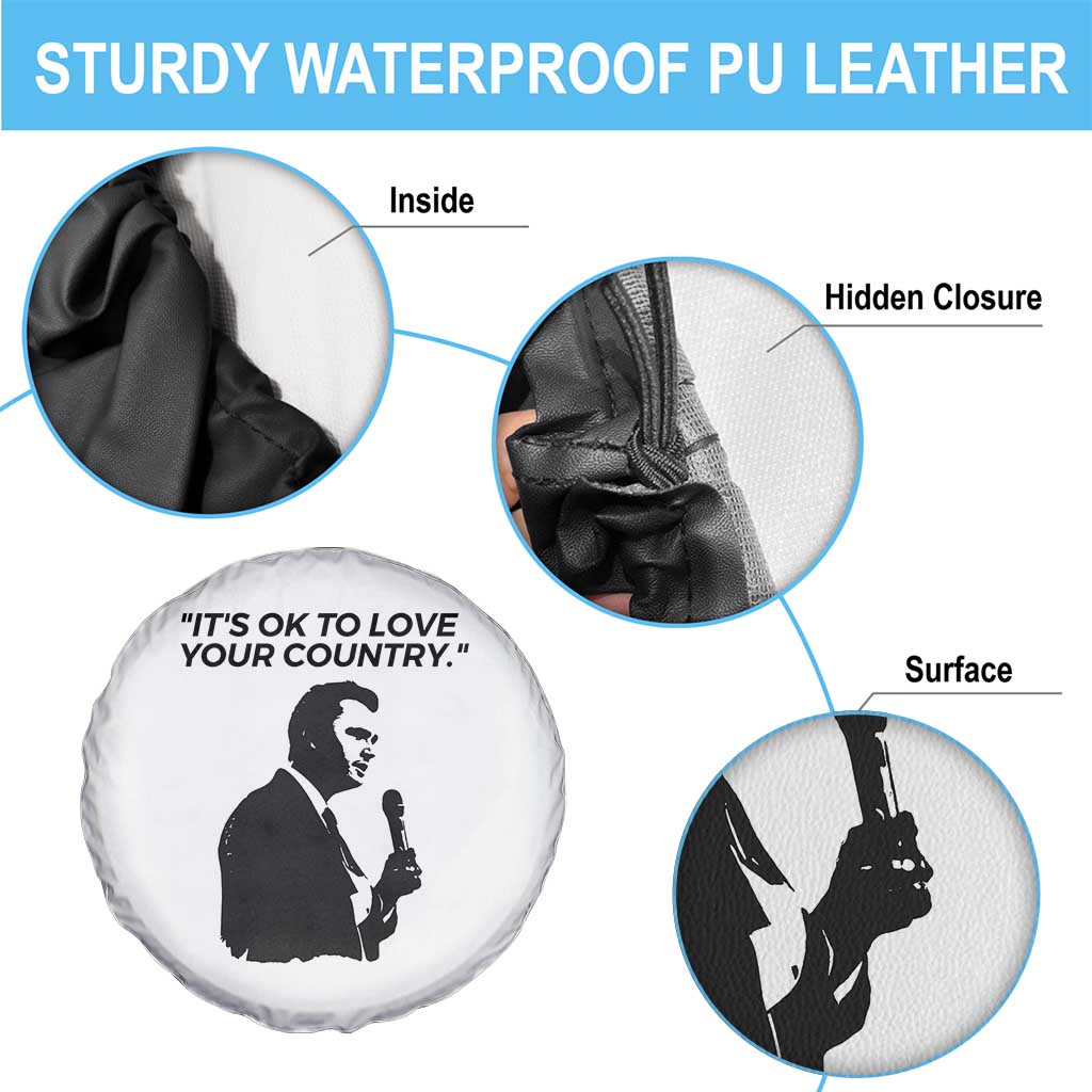 Patriotic Freedom Charlie Kirk Legacy Spare Tire Cover Its OK to Love Your Country TS02 Print Your Wear