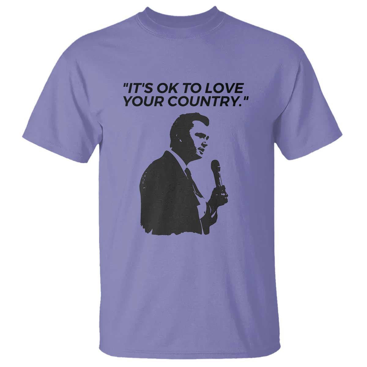 Patriotic Freedom Charlie Kirk Legacy T Shirt Its OK to Love Your Country TS02 Violet Print Your Wear