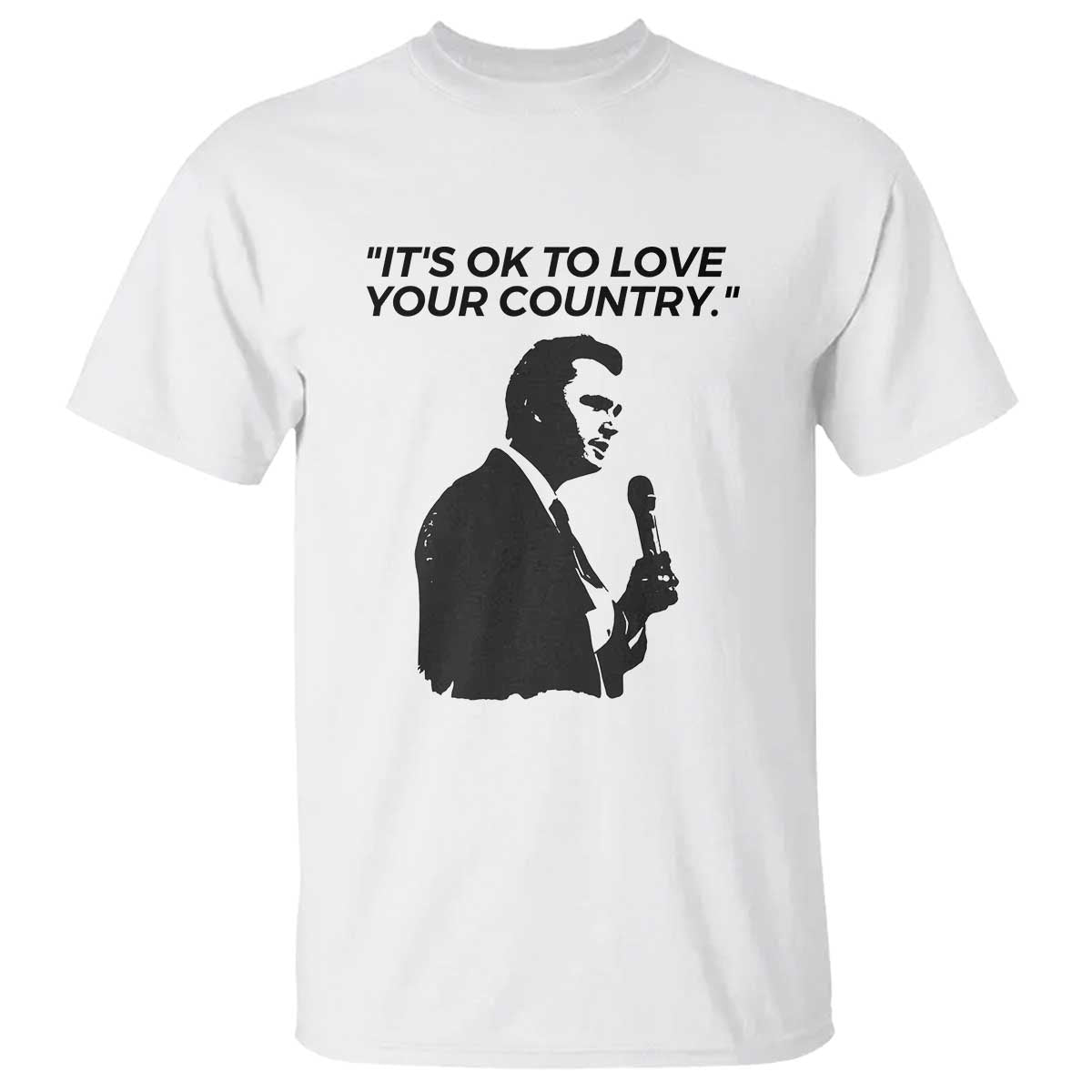Patriotic Freedom Charlie Kirk Legacy T Shirt Its OK to Love Your Country TS02 White Print Your Wear