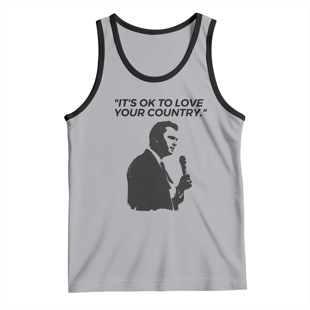 Patriotic Freedom Charlie Kirk Legacy Tank Top Its OK to Love Your Country TS02 Athletic Heather Black Print Your Wear