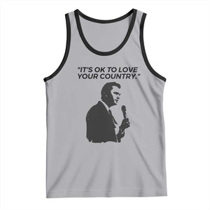 Patriotic Freedom Charlie Kirk Legacy Tank Top Its OK to Love Your Country TS02 Athletic Heather Black Print Your Wear
