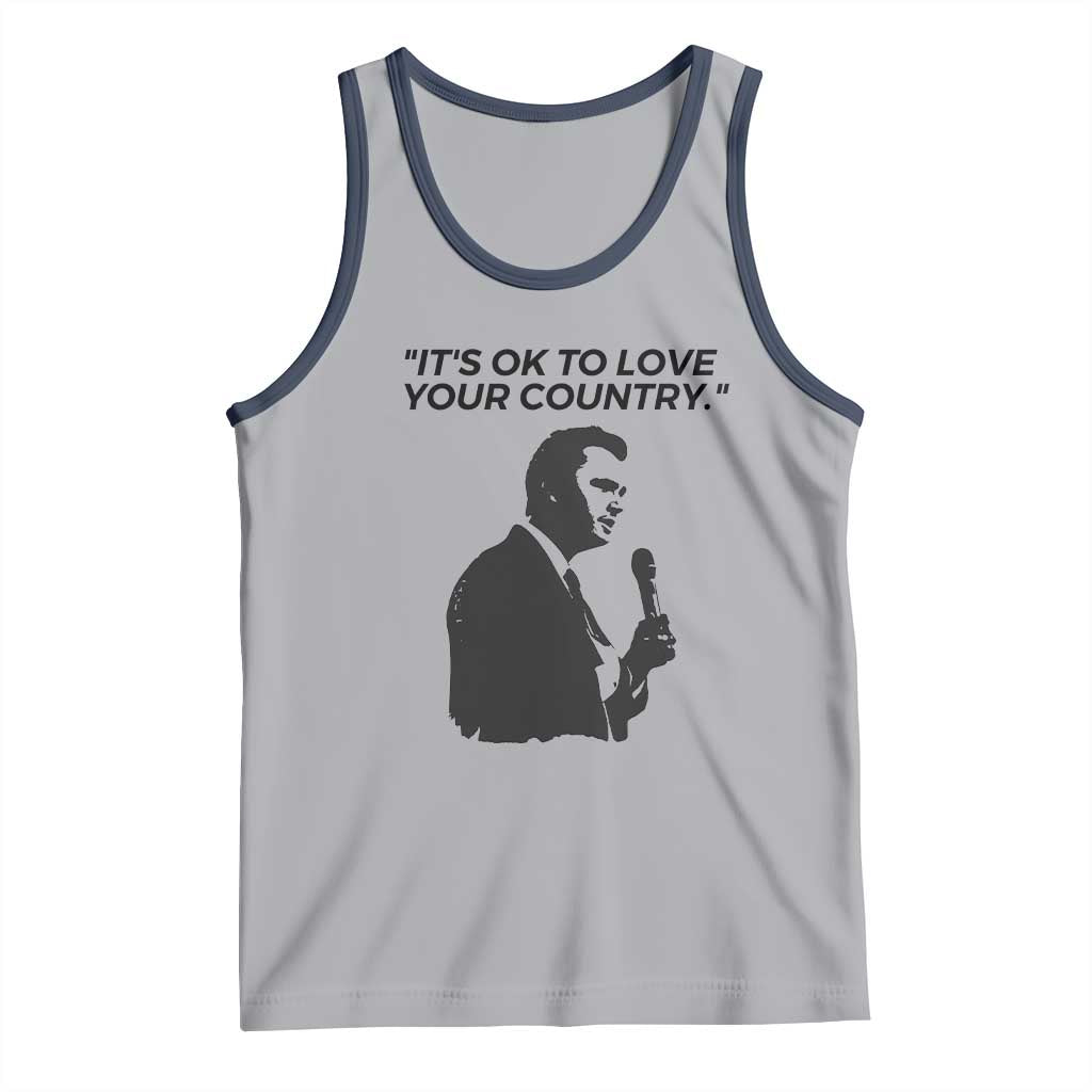 Patriotic Freedom Charlie Kirk Legacy Tank Top Its OK to Love Your Country TS02 Athletic Heather Navy Print Your Wear