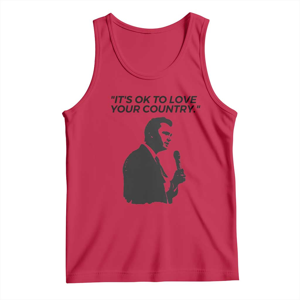 Patriotic Freedom Charlie Kirk Legacy Tank Top Its OK to Love Your Country TS02 Red Print Your Wear