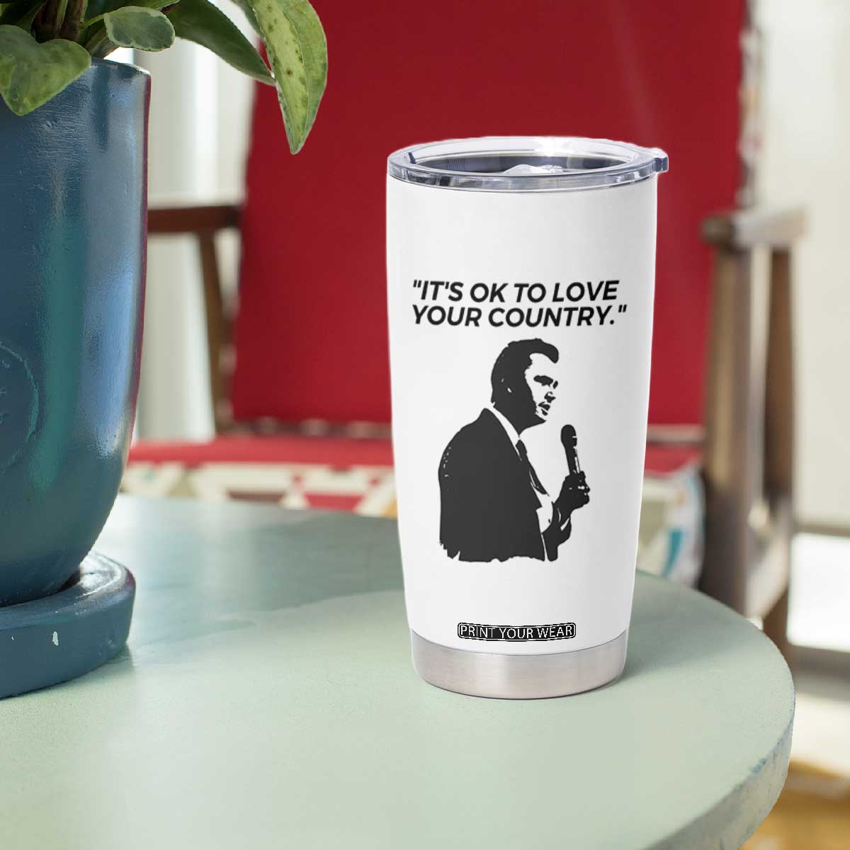 Patriotic Freedom Charlie Kirk Legacy Tumbler Cup Its OK to Love Your Country TS02 Print Your Wear
