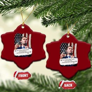 Patriotic Charlie Kirk Legacy Ceramic Ornament The Greatness of America Power of the People TS02 Print Your Wear