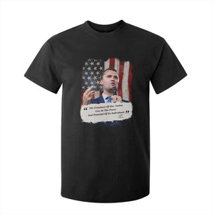 Patriotic Charlie Kirk Legacy T Shirt For Kid The Greatness of America Power of the People TS02 Black Print Your Wear
