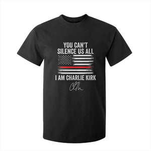 I Am Charlie Kirk T Shirt For Kid You Cant Silence Us All Patriotic American Flag TS02 Black Print Your Wear