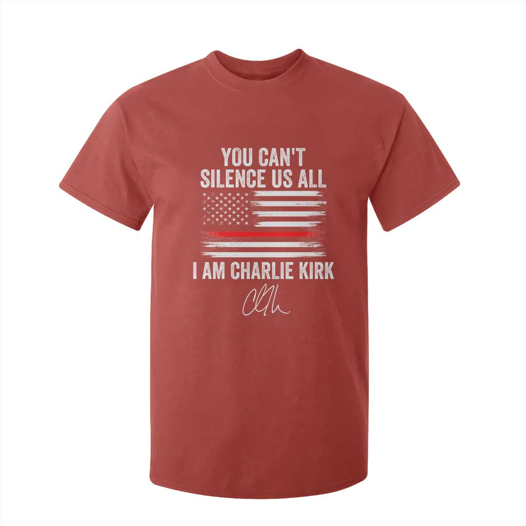 I Am Charlie Kirk T Shirt For Kid You Cant Silence Us All Patriotic American Flag TS02 Red Print Your Wear