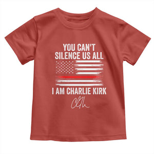 I Am Charlie Kirk Toddler T Shirt You Cant Silence Us All Patriotic American Flag TS02 Red Print Your Wear
