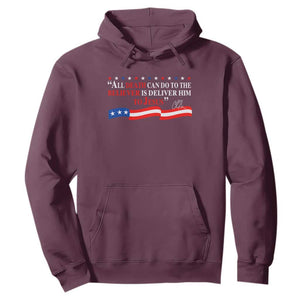 Patriotic Christian Faith Hoodie All Death Can Do Is Deliver Him to Jesus TS02 Maroon Print Your Wear