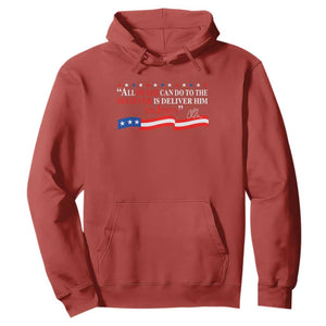 Patriotic Christian Faith Hoodie All Death Can Do Is Deliver Him to Jesus TS02 Red Print Your Wear