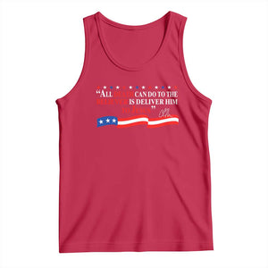 Patriotic Christian Faith Tank Top All Death Can Do Is Deliver Him to Jesus TS02 Red Print Your Wear