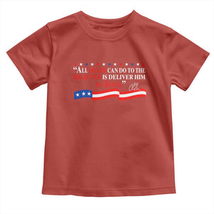 Patriotic Christian Faith Toddler T Shirt All Death Can Do Is Deliver Him to Jesus TS02 Red Print Your Wear