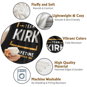 Team Kirk Lifetime Member Throw Blanket American True Patriot Support TS02 Print Your Wear