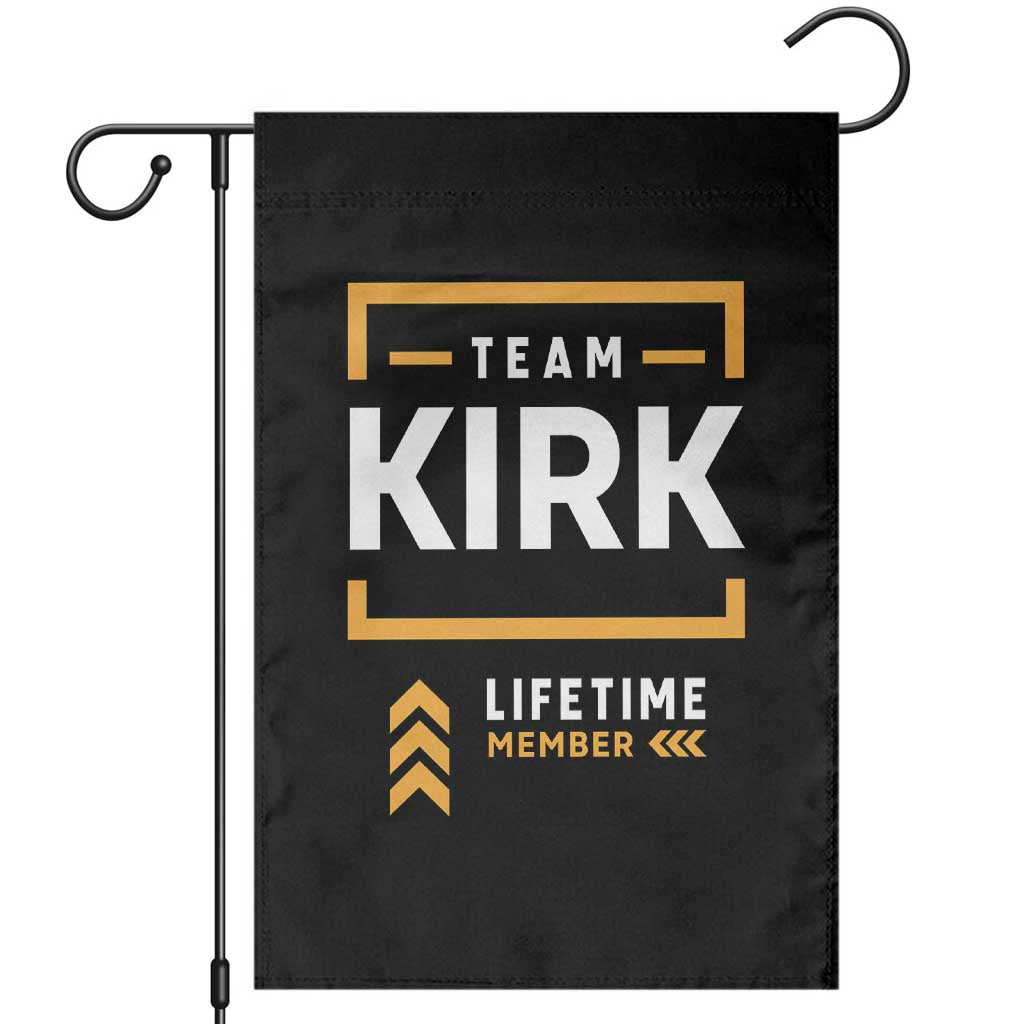 Team Kirk Lifetime Member Garden Flag American True Patriot Support TS02 Black Print Your Wear