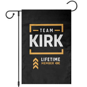 Team Kirk Lifetime Member Garden Flag American True Patriot Support TS02 Black Print Your Wear