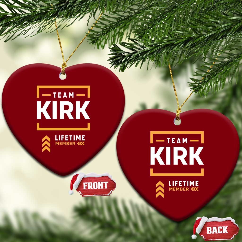 Team Kirk Lifetime Member Ceramic Ornament American True Patriot Support TS02 Print Your Wear