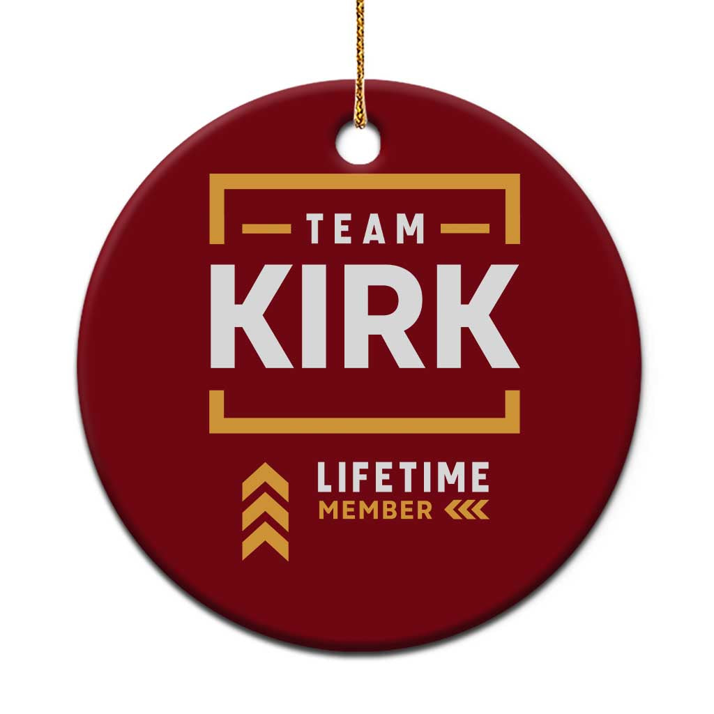 Team Kirk Lifetime Member Ceramic Ornament American True Patriot Support TS02 1pc Red Print Your Wear