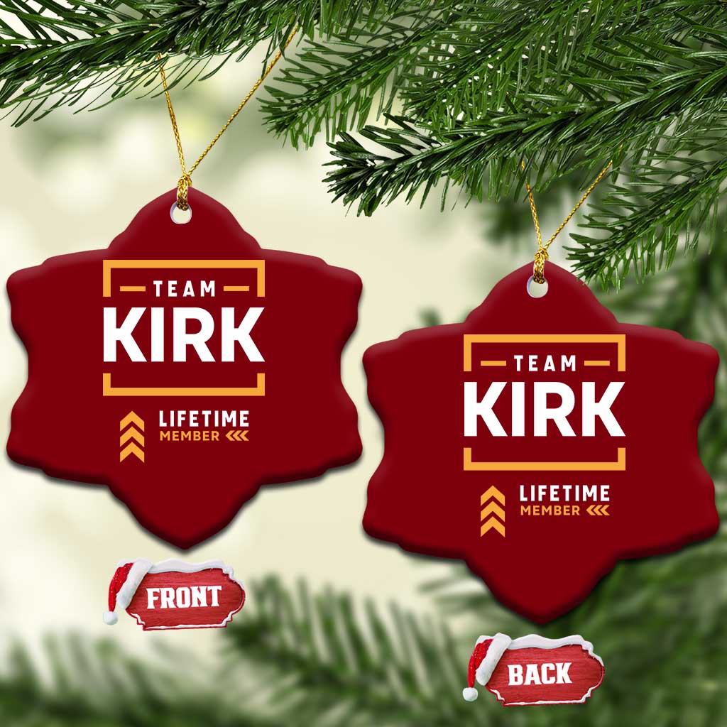 Team Kirk Lifetime Member Ceramic Ornament American True Patriot Support TS02 Print Your Wear