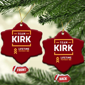 Team Kirk Lifetime Member Ceramic Ornament American True Patriot Support TS02 Print Your Wear