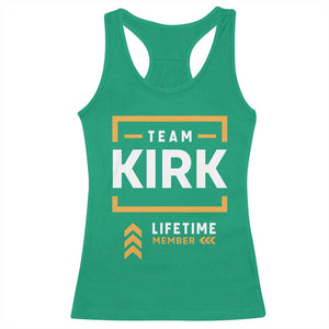 Team Kirk Lifetime Member Racerback Tank Top American True Patriot Support TS02 Irish Green Print Your Wear