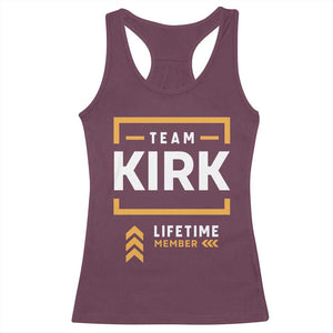 Team Kirk Lifetime Member Racerback Tank Top American True Patriot Support TS02 Maroon Print Your Wear