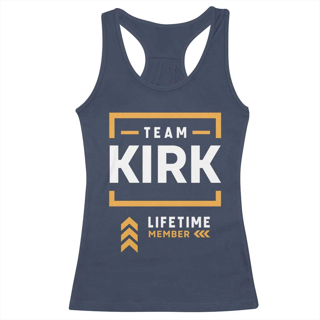 Team Kirk Lifetime Member Racerback Tank Top American True Patriot Support TS02 Navy Print Your Wear