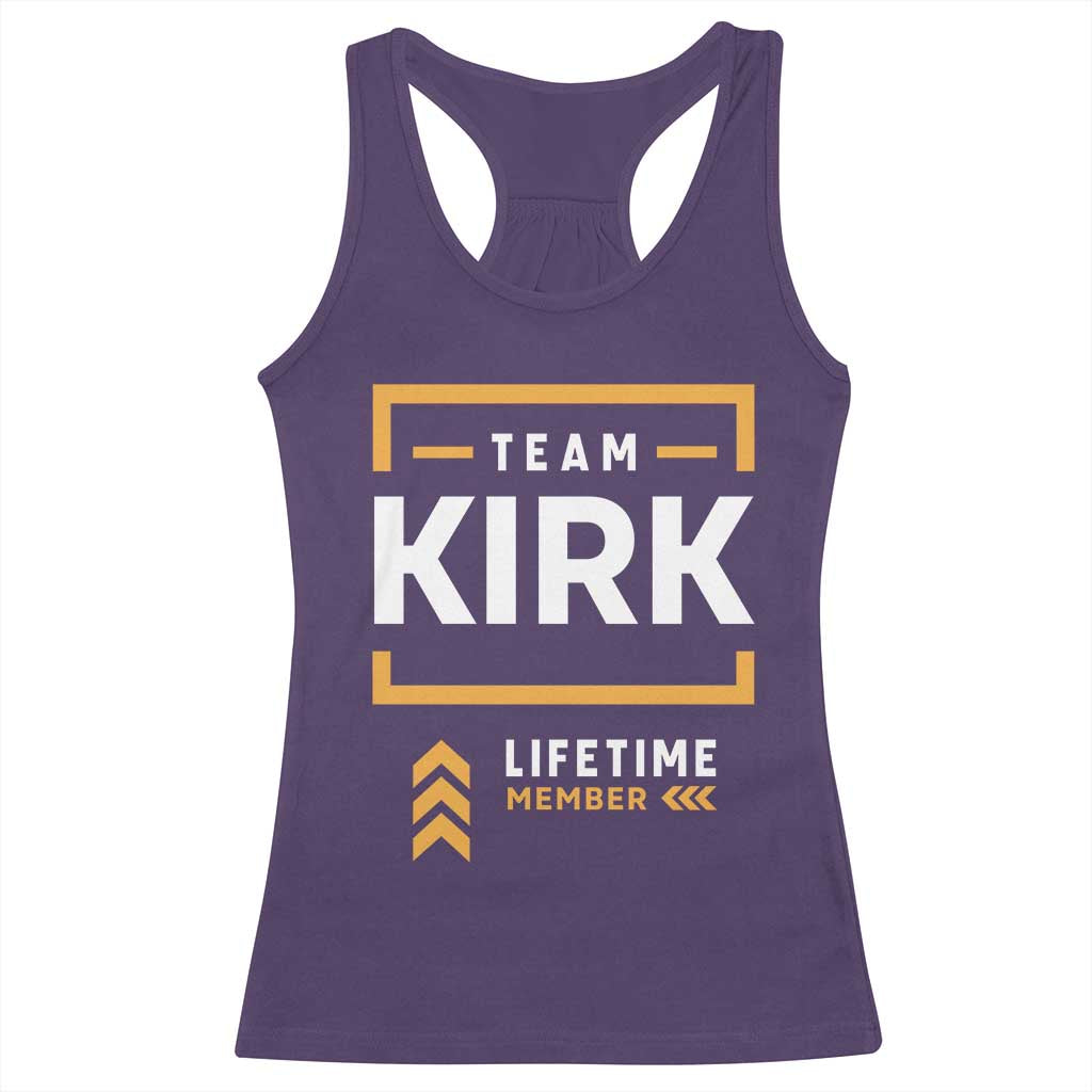 Team Kirk Lifetime Member Racerback Tank Top American True Patriot Support TS02 Purple Print Your Wear