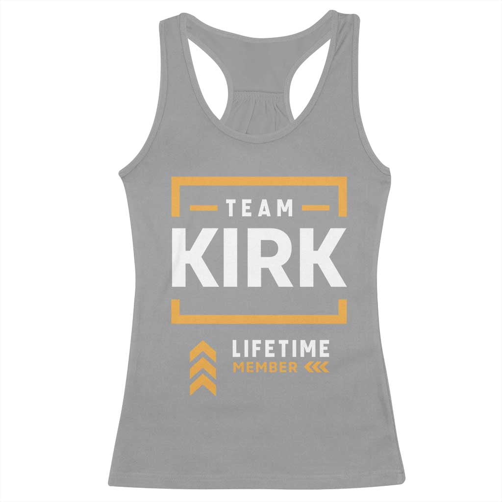 Team Kirk Lifetime Member Racerback Tank Top American True Patriot Support TS02 Sport Gray Print Your Wear