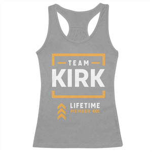 Team Kirk Lifetime Member Racerback Tank Top American True Patriot Support TS02 Sport Gray Print Your Wear