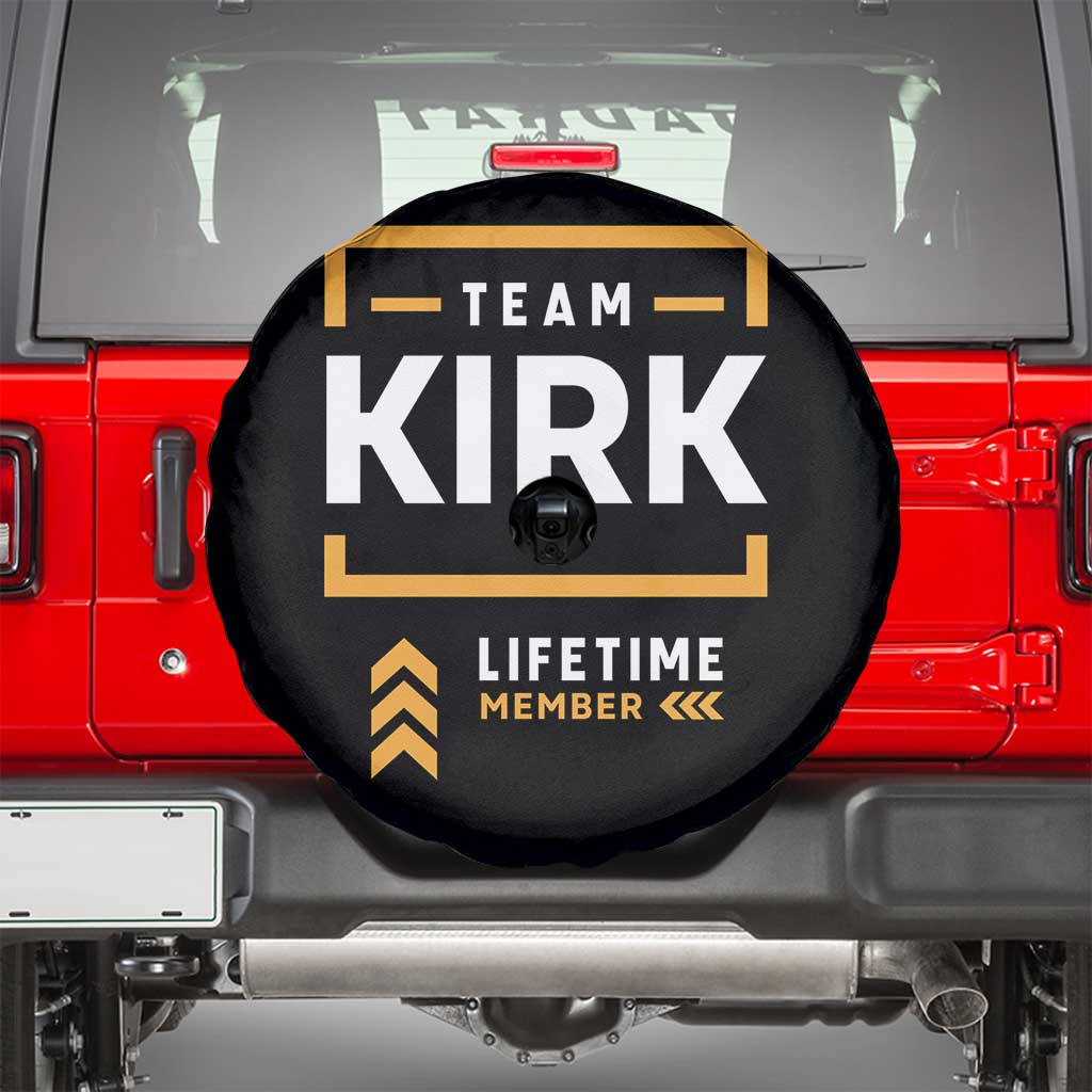 Team Kirk Lifetime Member Spare Tire Cover American True Patriot Support TS02 Black Print Your Wear