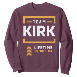 Team Kirk Lifetime Member Sweatshirt American True Patriot Support TS02 Maroon Print Your Wear