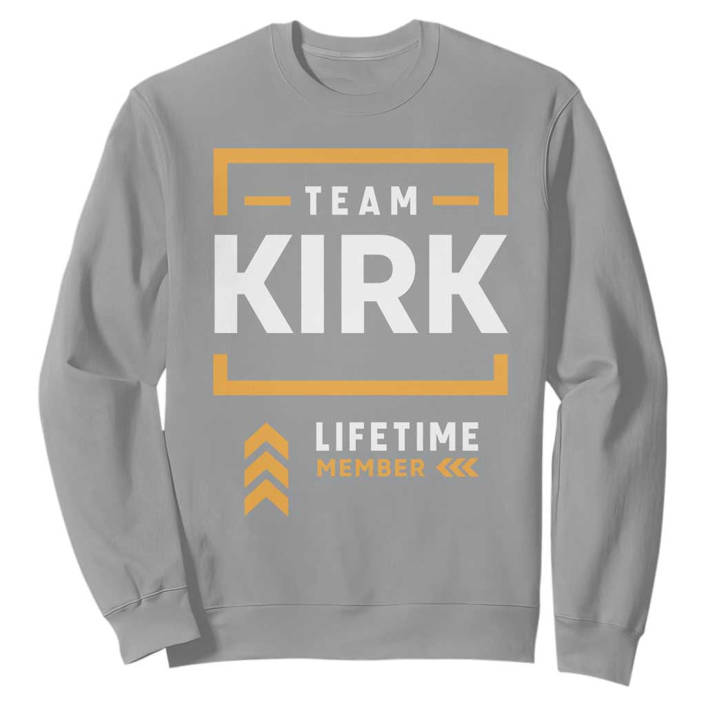 Team Kirk Lifetime Member Sweatshirt American True Patriot Support TS02 Sport Gray Print Your Wear