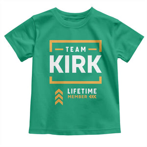 Team Kirk Lifetime Member Toddler T Shirt American True Patriot Support TS02 Irish Green Print Your Wear